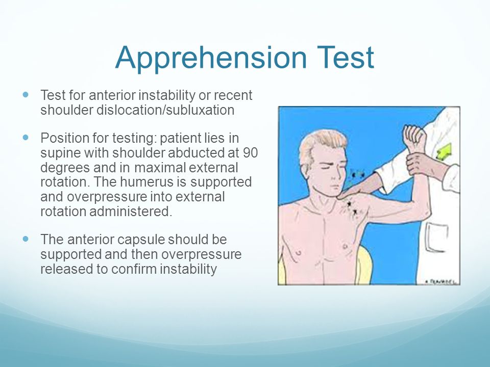 Image result for image of testing for shoulder instability